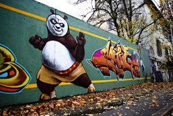 Kung-fu Panda (2) (Fresque murale inspirée du film d'animation produit par DreamWorks : Kung Fu Panda)