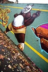 Kung-fu Panda (1) (Fresque murale inspirée du film d'animation produit par DreamWorks : Kung Fu Panda)