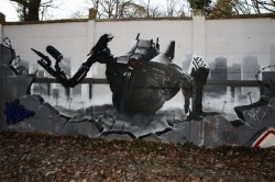 Mechwarrior 2012 (Photo d'un graffiti issu d'une série prise à Soisy-sur-Seine (91))